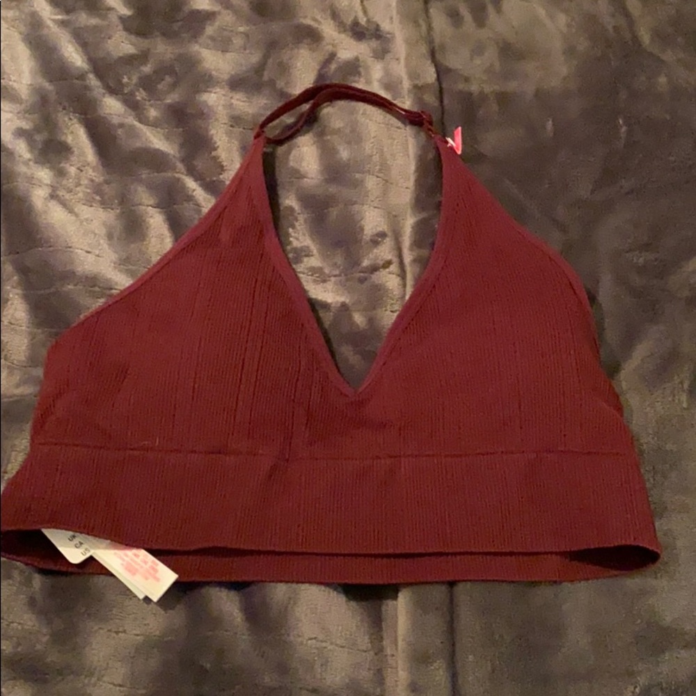 Halter top Bra Maroon